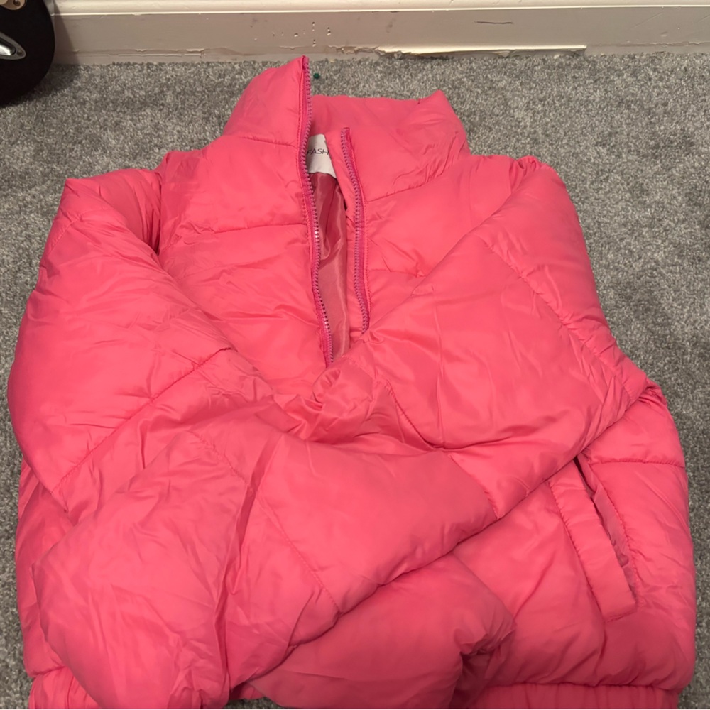 Fashion NOVA Pink Cropped Coat